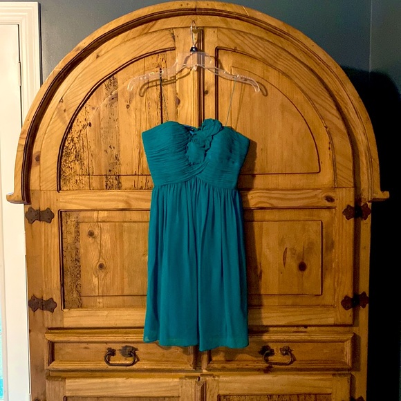 Donna Morgan 100% Silk festive strapless dress . - Picture 1 of 5